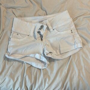 White Jean Shorts